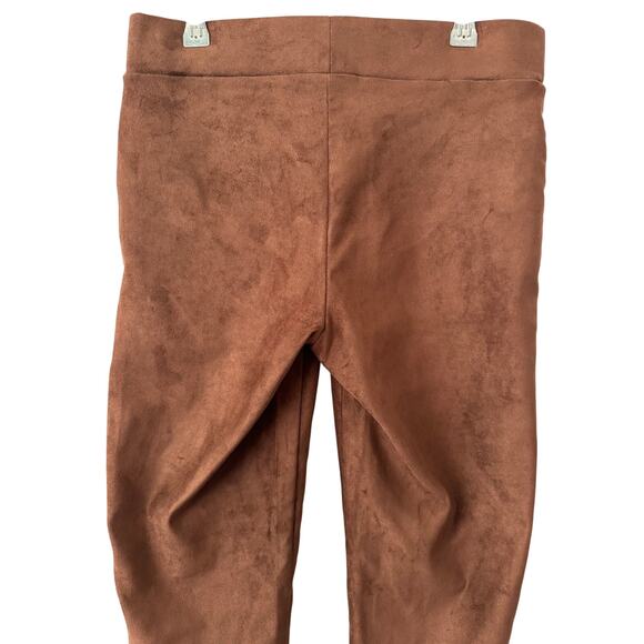 NYDJ Brown Cognac Faux Suede Legging Pants Size 2P - Picture 8 of 12